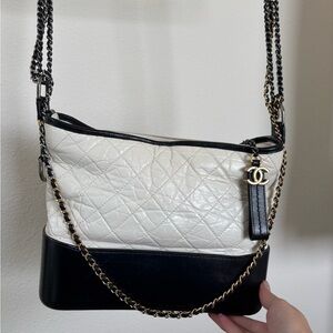 Chanel Medium White Aged Calfskin Gabrielle Hobo bag